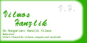 vilmos hanzlik business card